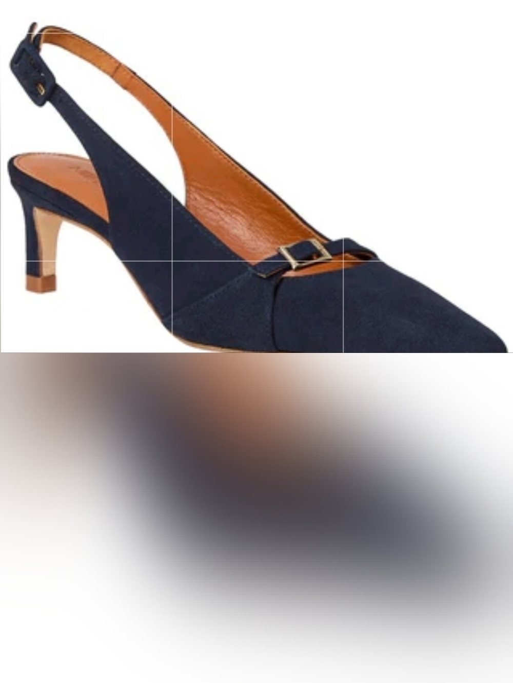 J. McLaughlin Dorothea Women's Navy Suede Slingback Kitten Heel Size 8 - Picture 12 of 12